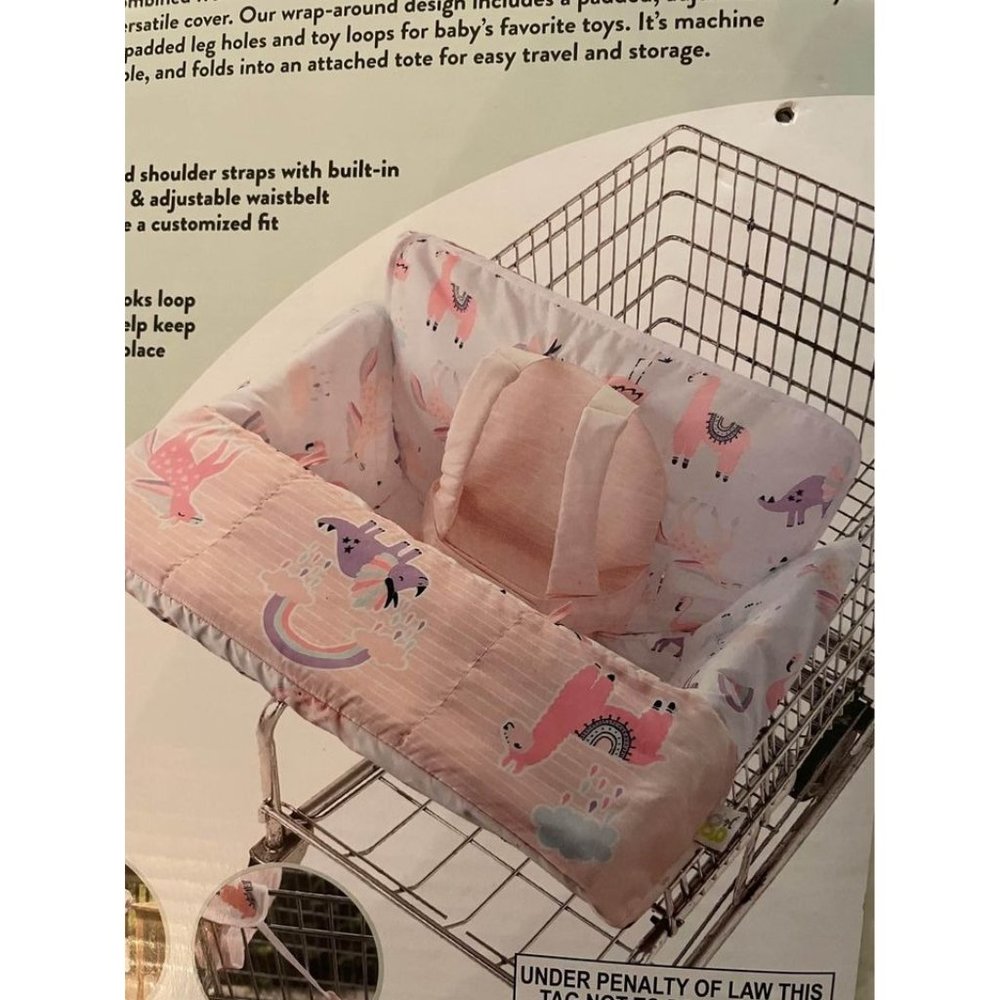 Go Baby girl shopping cart cover Dinosaur llama flamingo print